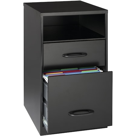 Nusparc 2-Drawer Verticle File Organizer Cabinet, 14.2" x 18" x 24.5", Black NPRVF318DDBK